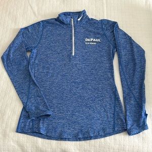 Nike Women’s DePaul University 1/2 Zip Mock Neck DriFit Long Sleeve Top - Size M